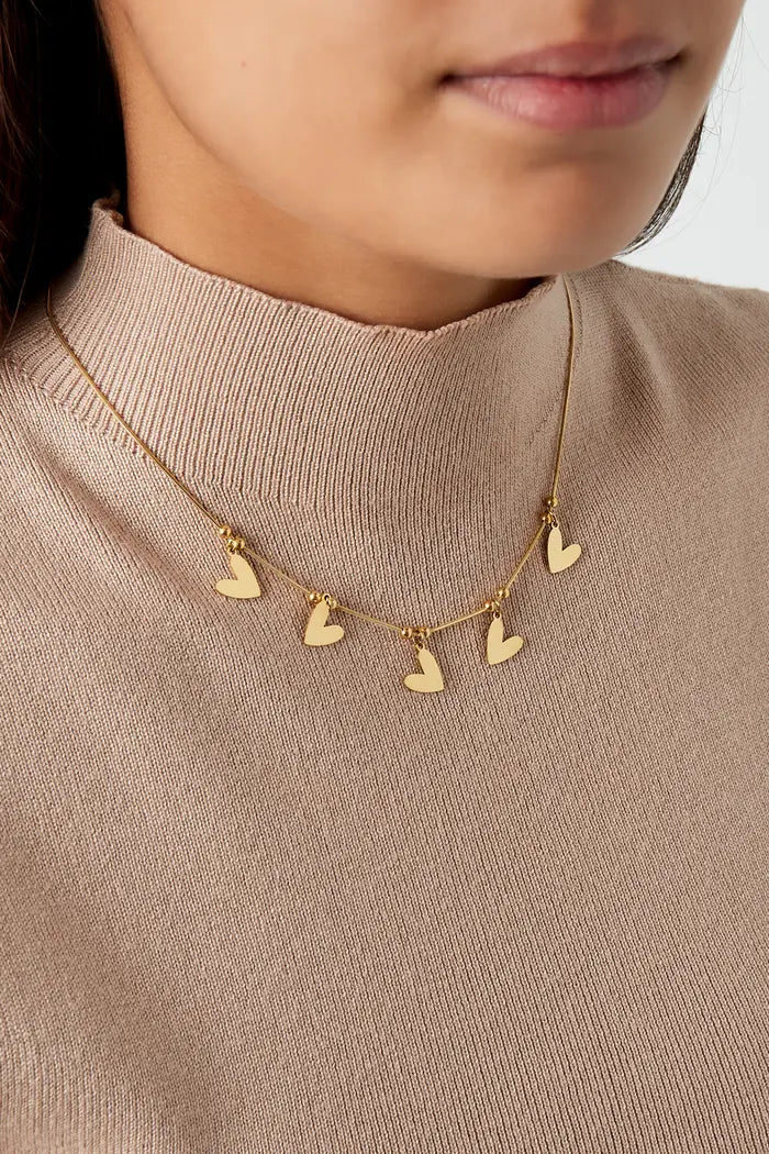 Heart to heart ketting - Goud