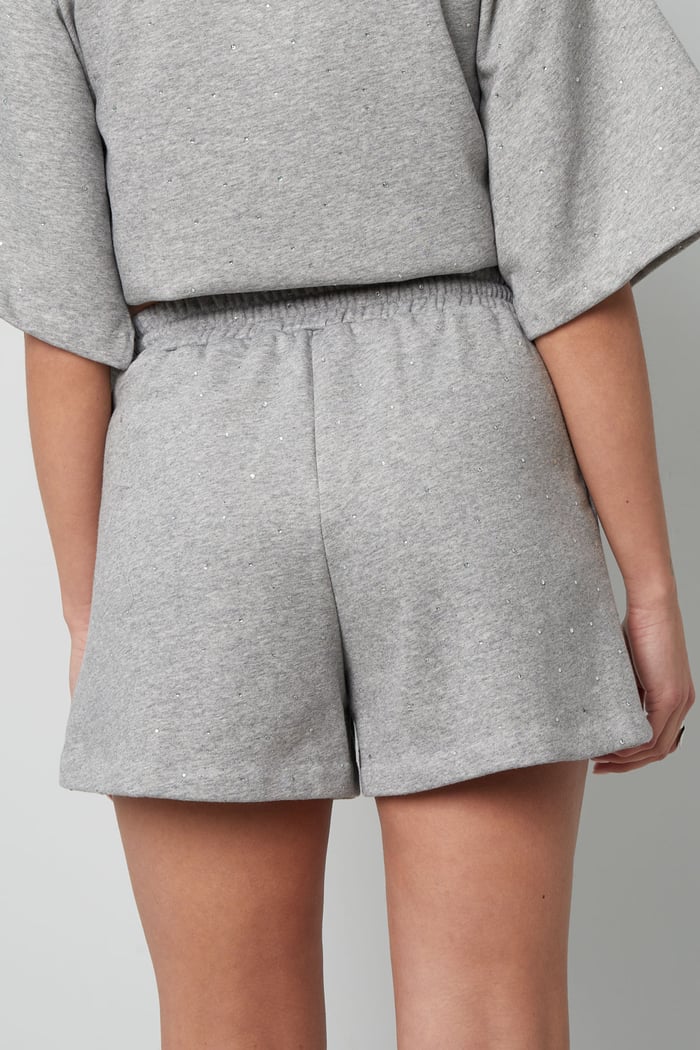 Joggingstof short met strass