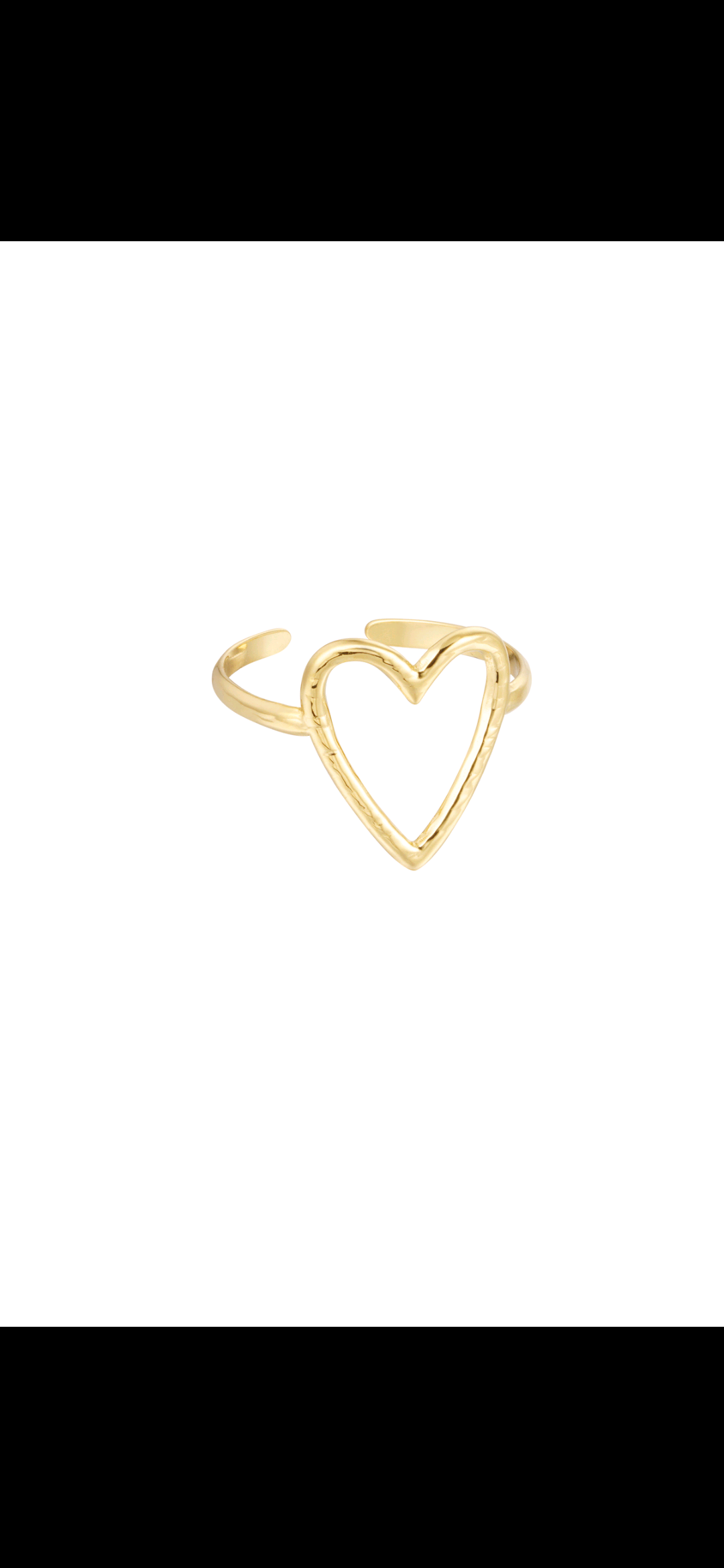 Ring big heart - goud