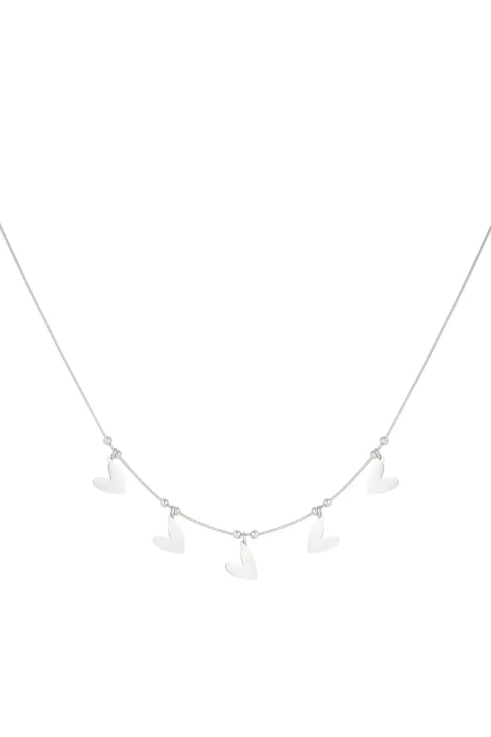 Heart to heart ketting - Zilver