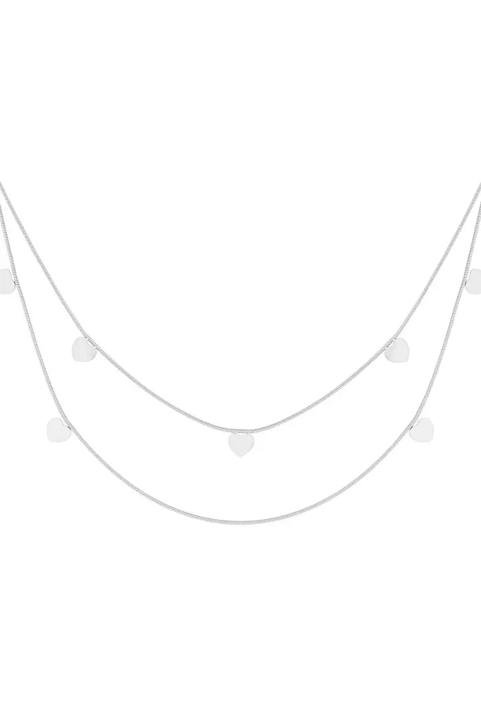Dubbele hart ketting