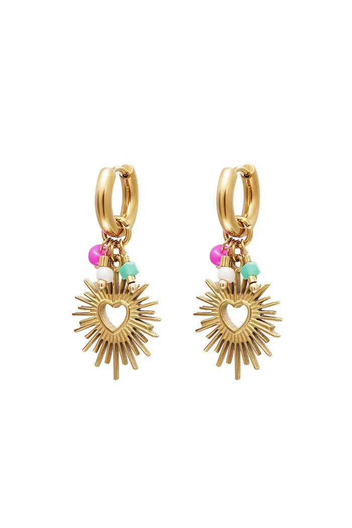 Oorbellen dangling hearts