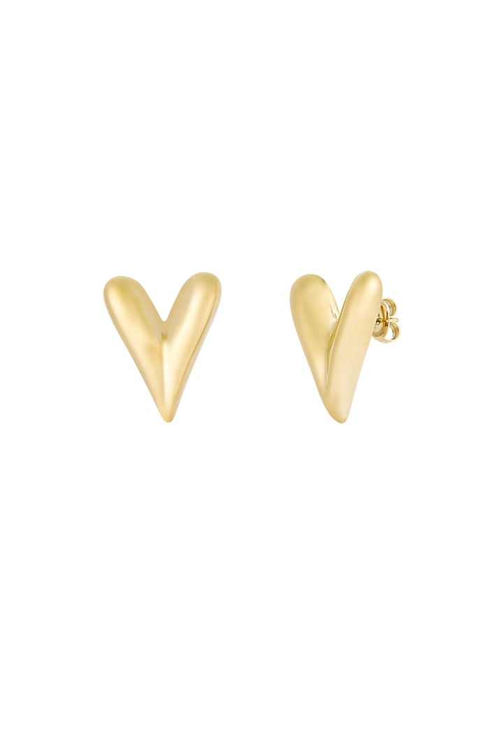 Large hearts oorbellen