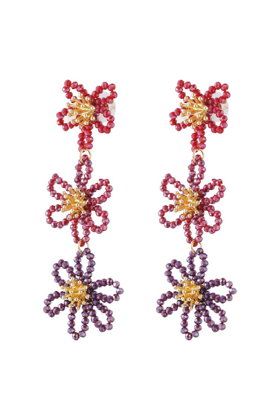 Flower party statement oorbellen