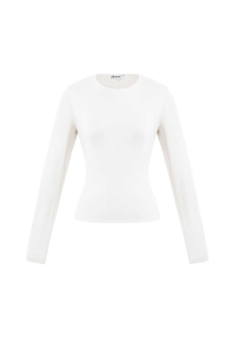 Nylon Long sleeve tops Solid color Basic All Fit Clothes