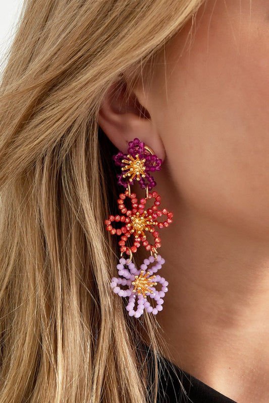 Flower party statement oorbellen