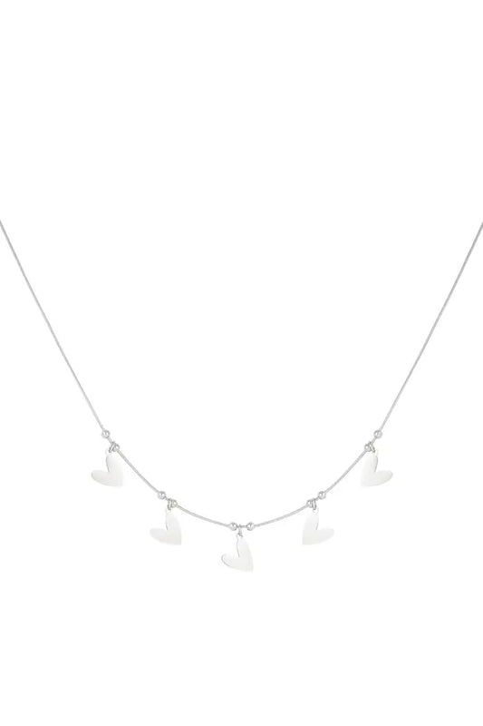 Heart to heart ketting - Zilver