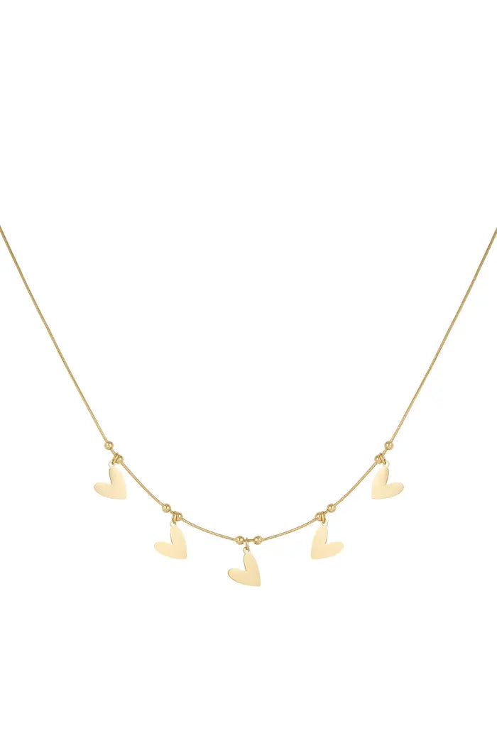 Heart to heart ketting - Goud