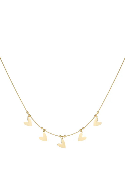 Heart to heart ketting - Goud