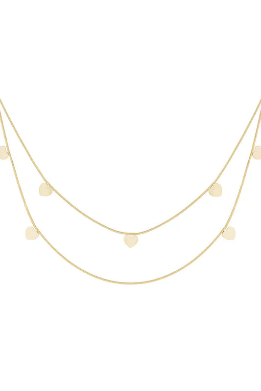 Dubbele hart ketting