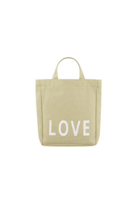 Kleine canvas tas love - beige