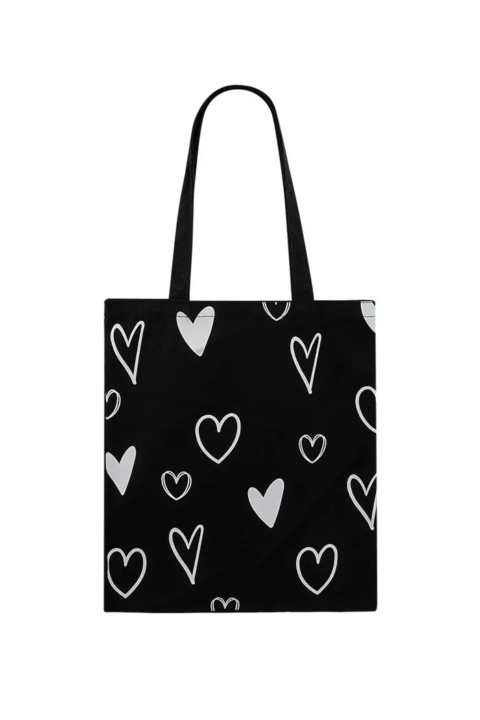 Canvas shopper hearts