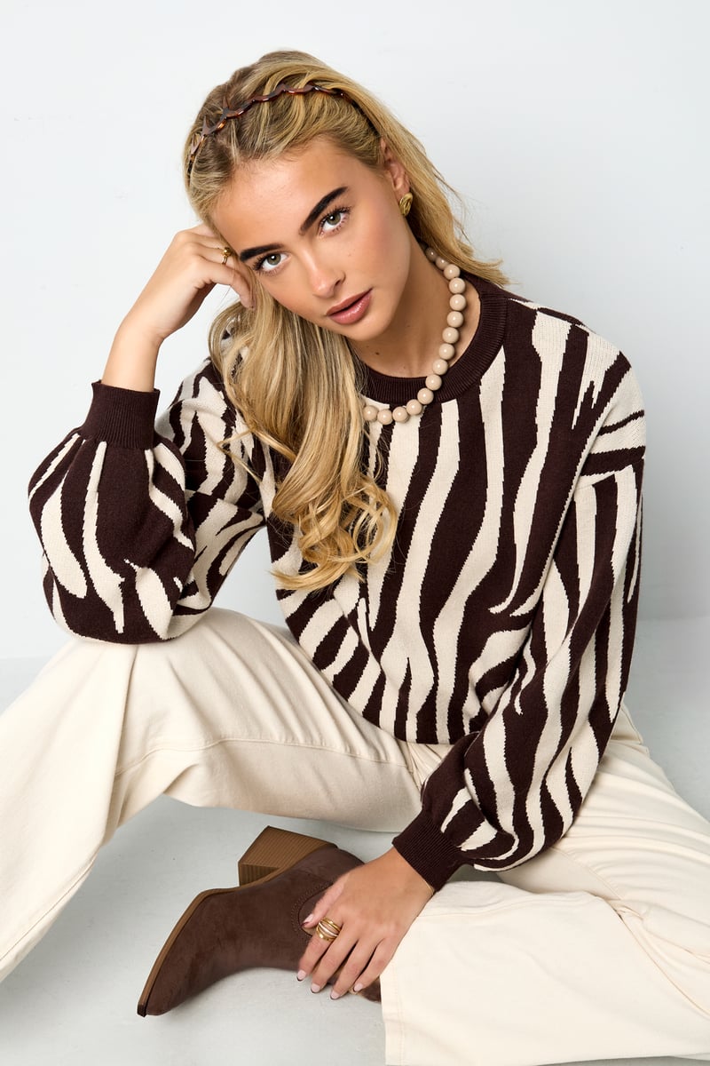 Knitted sweaters Zebra stripes