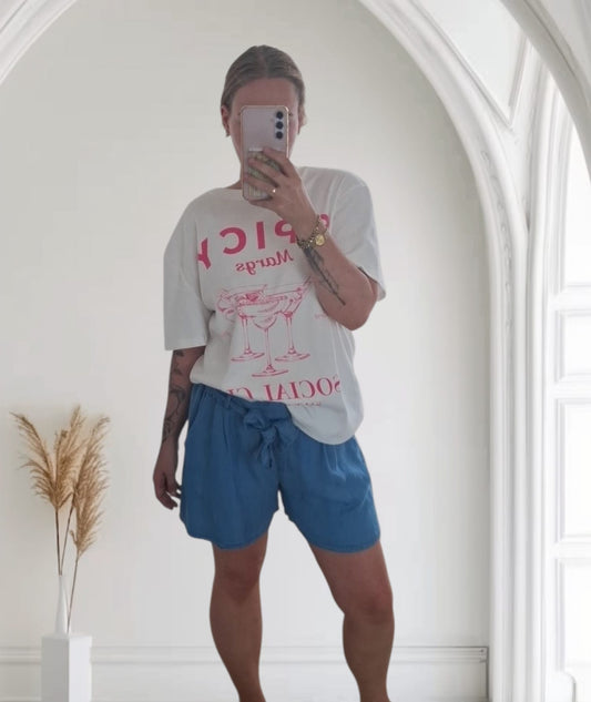 Ivy short - denim kleur