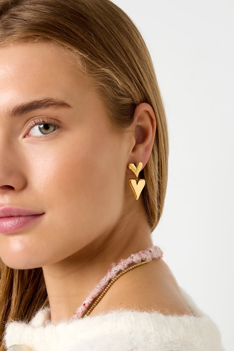 Oorbellen dropping hearts