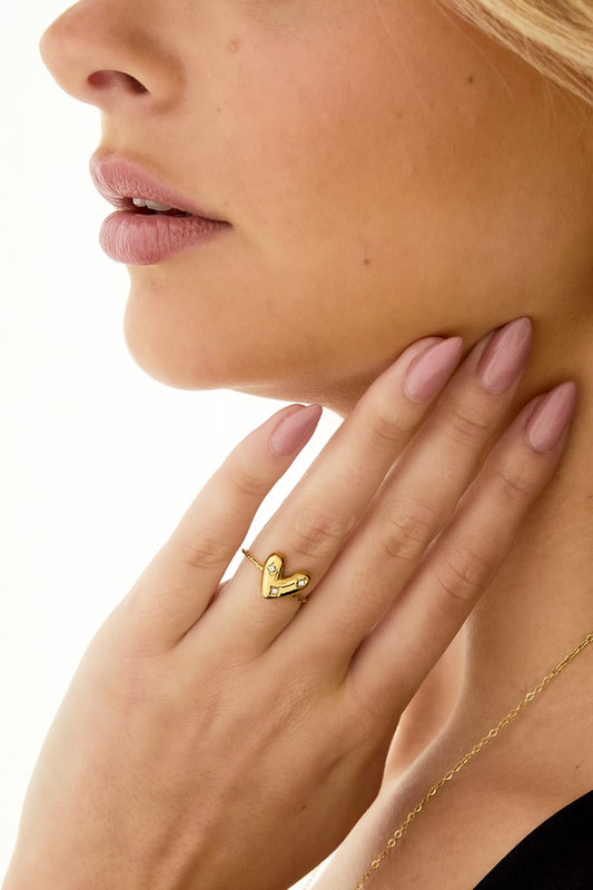 Ring Heart Casual - Goud